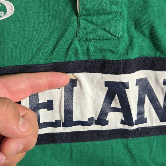 LANSDOWNE IRELAND RUGBY POLO SHIRT LONG SLEEVE MENS SMALL XL - Picture 4 of 9